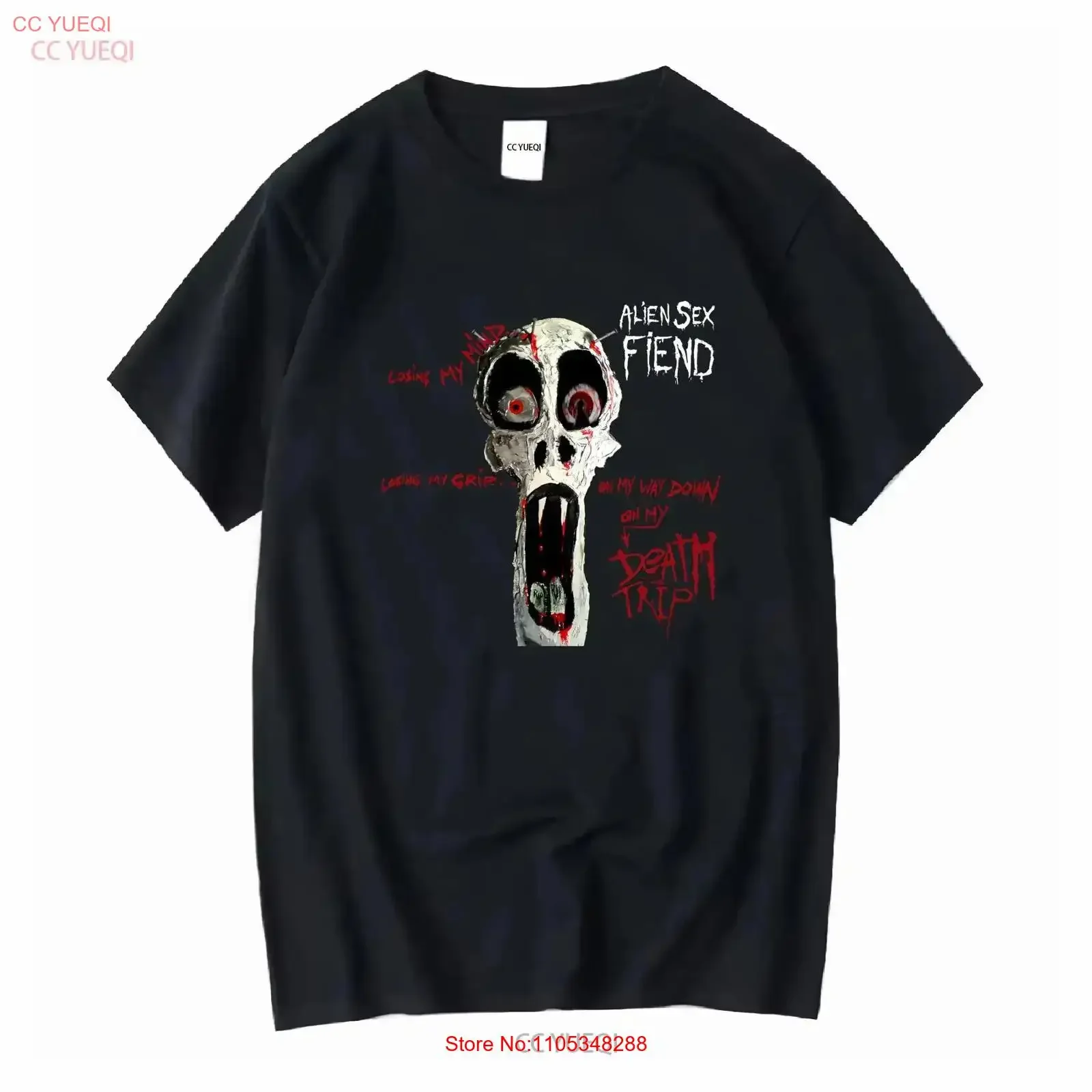 Alien Sex Fiend Music For Lovers Black T Shirt Cotton S 5XL vintage Washed Slightly Versatile streetwear designer clothes