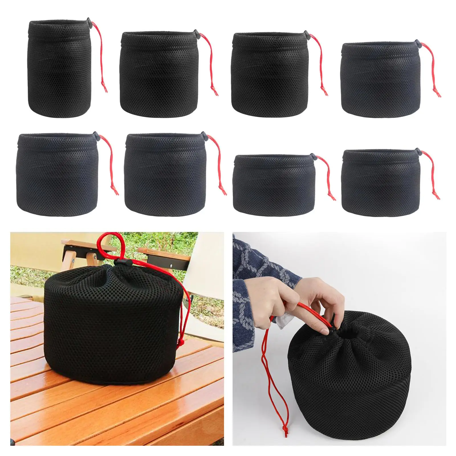 Camping Cooking Pot Bag Drawstring Durable for Climbing Barbecue Backpacking BBQ Barbecue Hiking Backpacking Fishing Beach