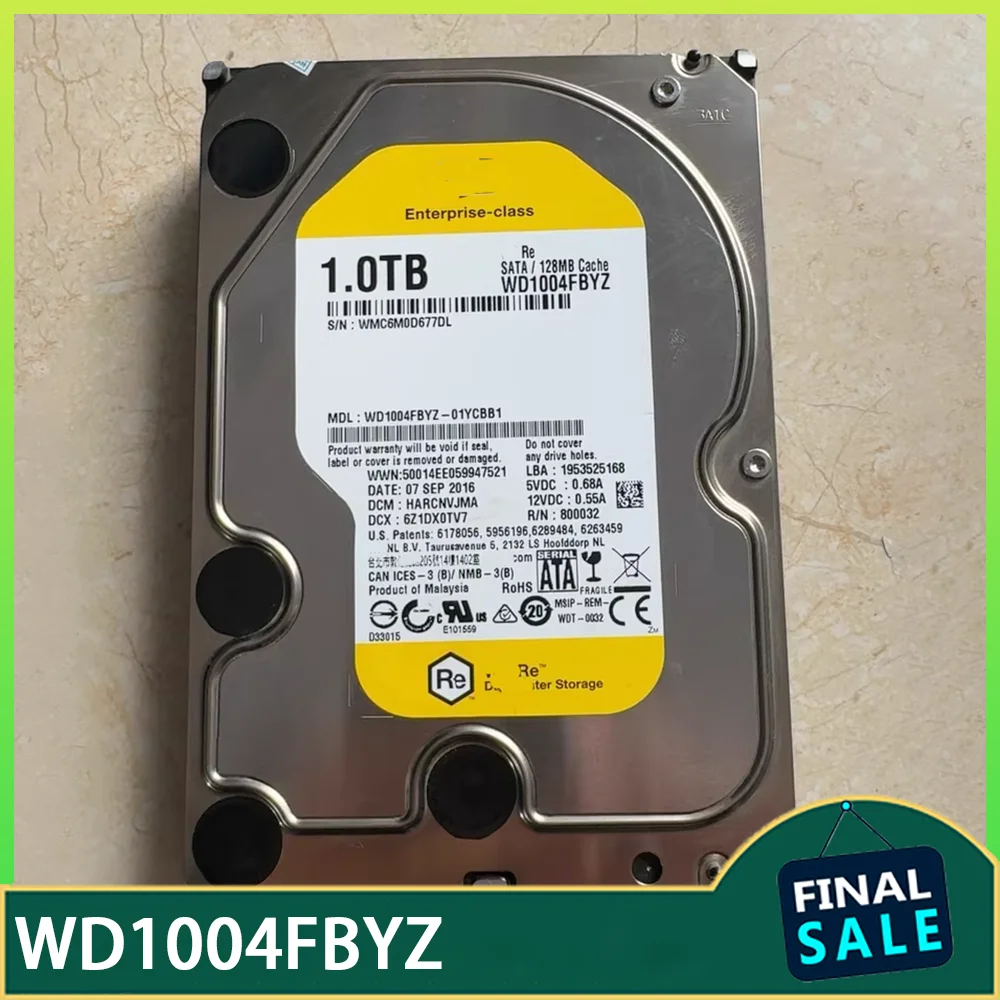 

Серверный жесткий диск 1T WD1004FBYZ