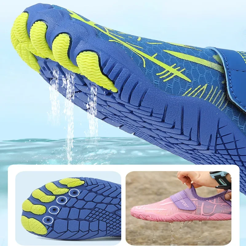 Chaussures d'eau pieds nus pour enfants, baskets d'eau pour garçons et filles, chaussettes d'eau à séchage rapide, chaussures de plage, natation non ald