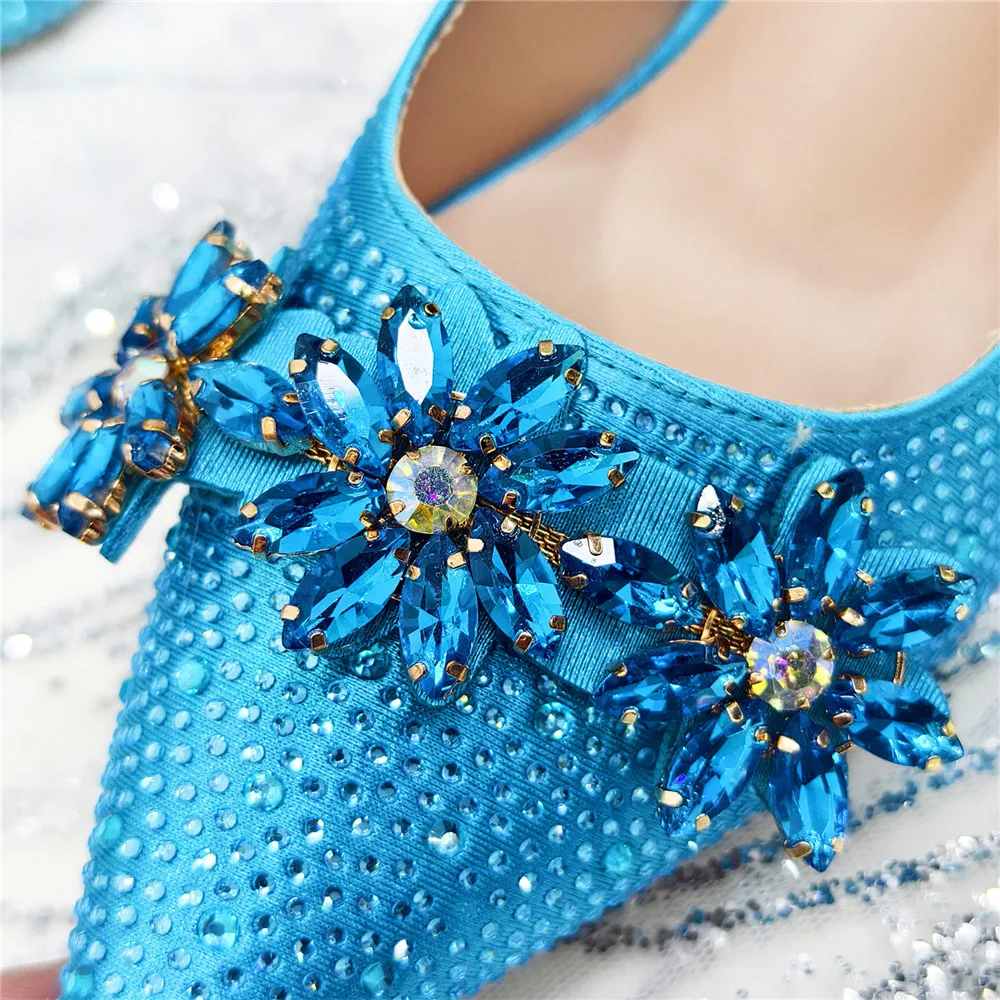 Spot Goods Excellent product Handmade Flowers Shoes and Clutch for Women- African Style Elegant Heels with Matching Bag