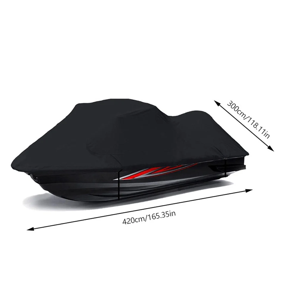Small Motorboat Cover for Jet Skis Using 210D Oxford Material and PVC Waterproof Coating to Guard Against Rain Dust UV and Snow