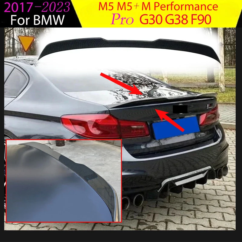 

Rear Trunk Roof Spoiler Lip Wing for BMW G30 G38 F90 M5 M5+ M Performance Pro Style 2017-2023 Plate Body Kit Tuning Auto Parts