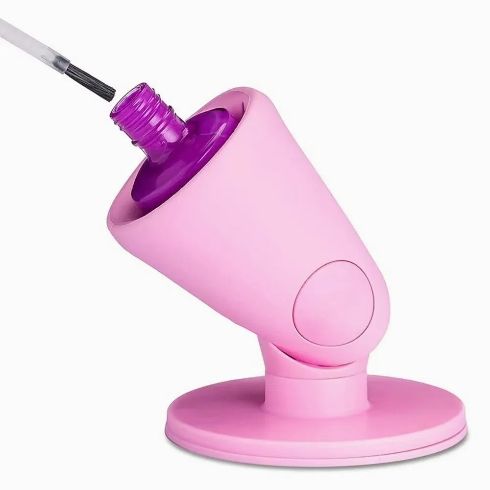 

Неподдельный силиконовый держатель для лака для ногтей, вращающийся несколько цветов, подставка для лака для ногтей, портативный, с защитой от проливания