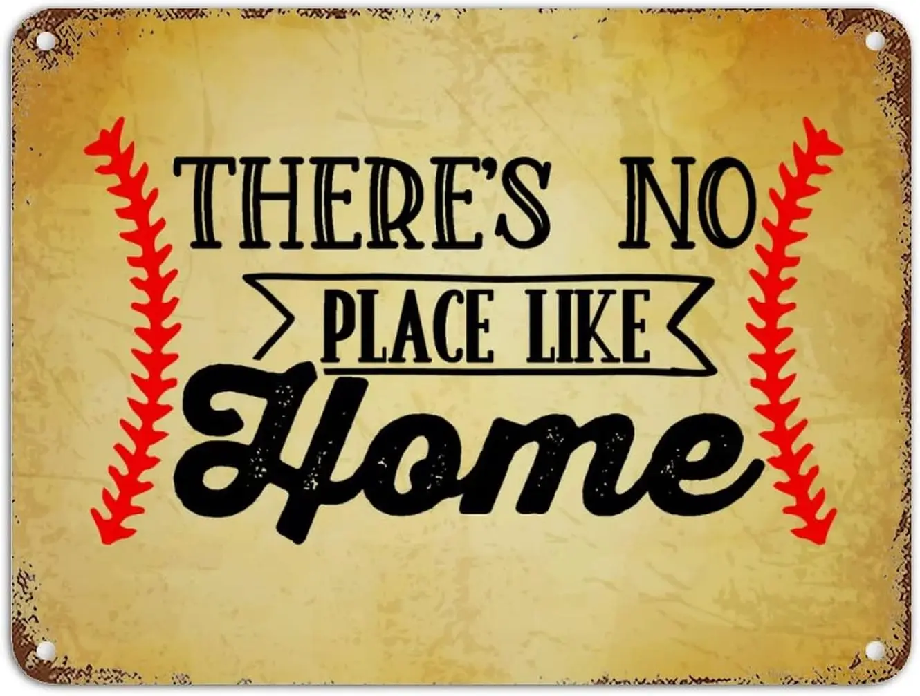 علامات معدنية من القصدير الرجعية اقتباسات ملهمة للمنزل لا يوجد مكان مثل علامة الألومنيوم المتعثرة الأنيقة