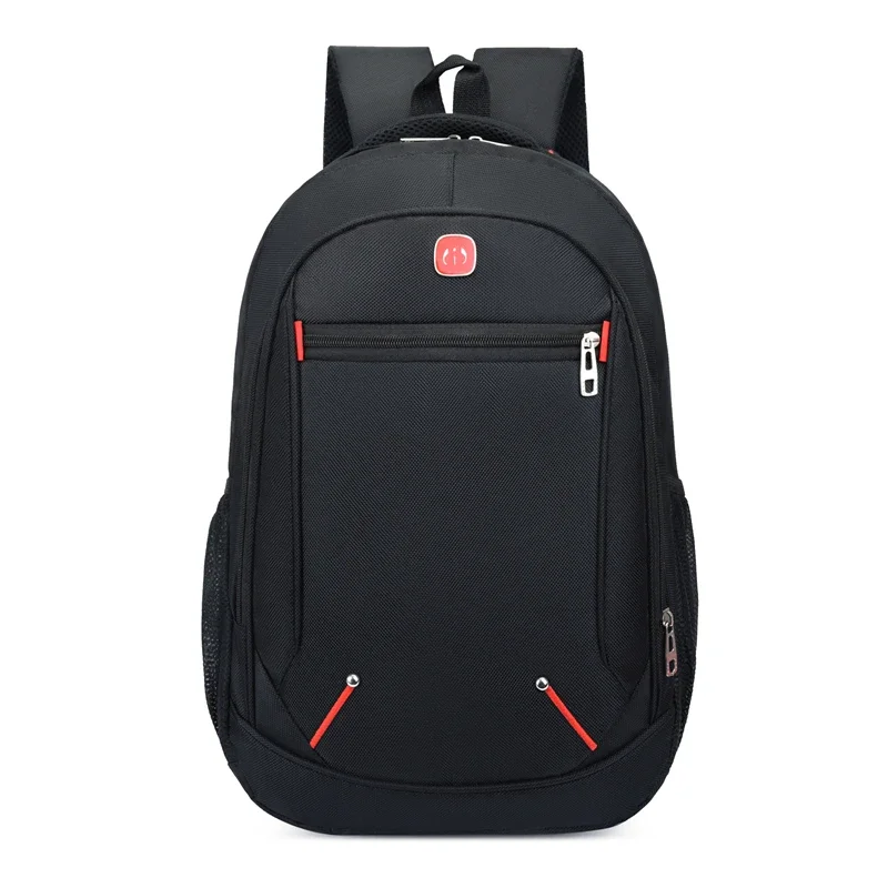 New Large-capacity Student School Bag Casual Solid Color Backpack Material Oxford Men New Backpack Multi-functional Simple Bag