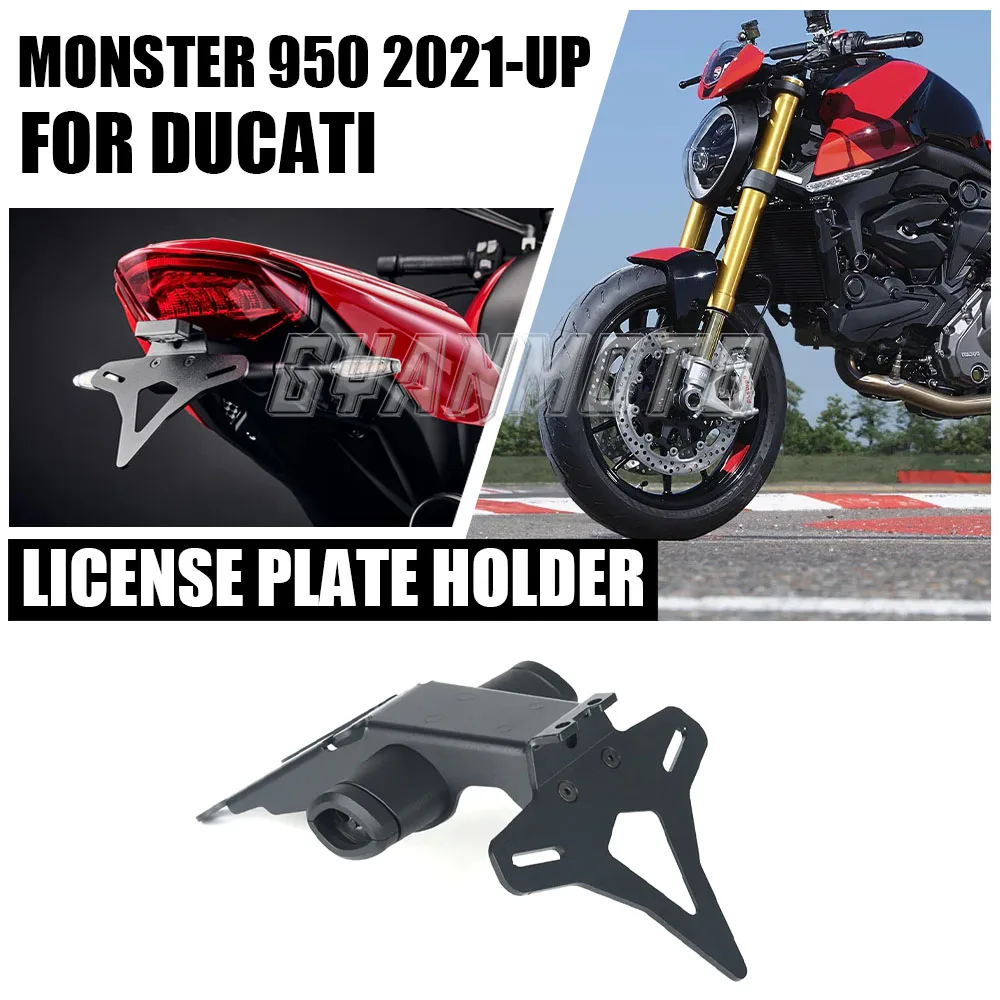 

Motorcycle Rear Short Tail Stock License Plate Holder Tailstock Bracket Kit For Ducati Monster 950 Monster950 2021-up 2022 2023