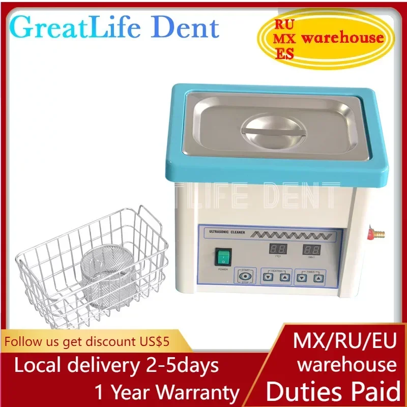 

GreatLife Dent Plastic 5L Ultrasonic Glasses Dental Tooth Cleaner Jewelry Denture Cleaner Machine Ultrasonic Jewelry Cleaner