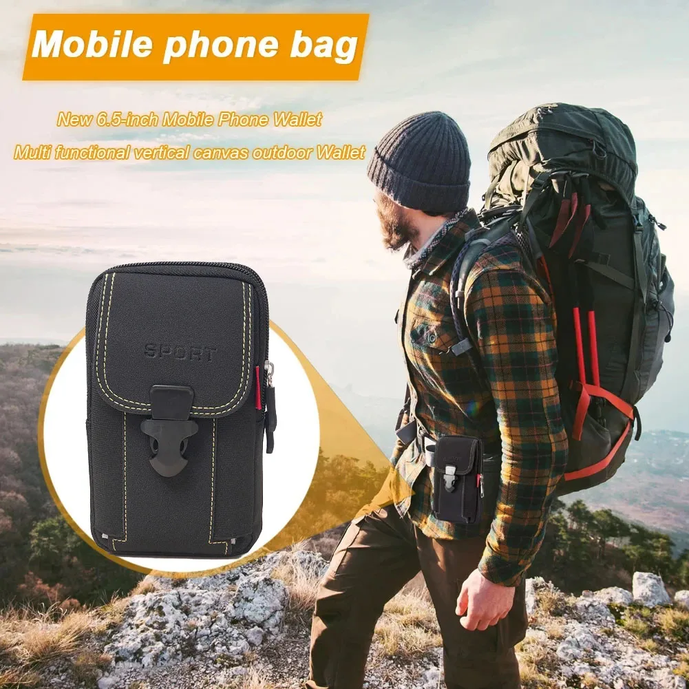 Mann Gürtel Tasche Handy Tasche für Männer Telefon Holster Tasche Molle Taille Tasche Pack Kleine Taktische Duty Gürtel Rucksack Karte Halter – Detail 1