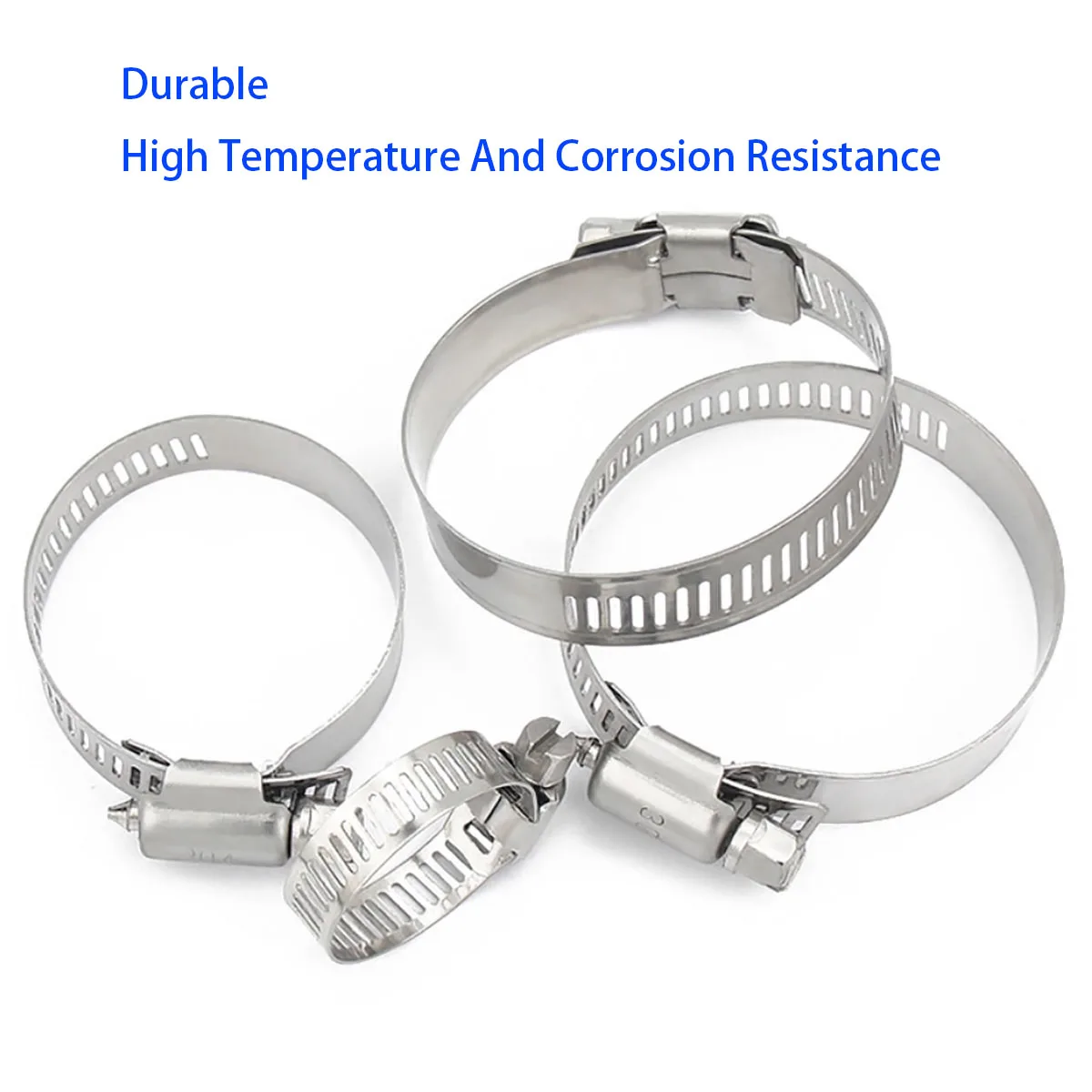 304 Stainless Steel Clamp Hose Car Pipe Clamp Fixing Tool Hose Clamp 6mm-311mm