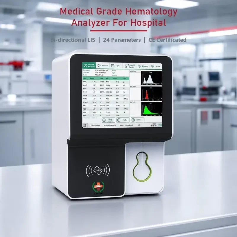 for SYB-KT60 Medical Grade Automatic Blood Analyzer 24 Parameters Two Way Detection CE Certified for Hospital Lab Complete