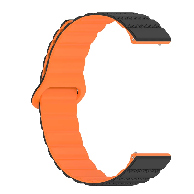 18mm/20mm/22mm Silicone Double-sided Magnetic Strap for Galaxy Watch 7/6/6 Classic/5/4, Quick-Release, Universal Multiple Models