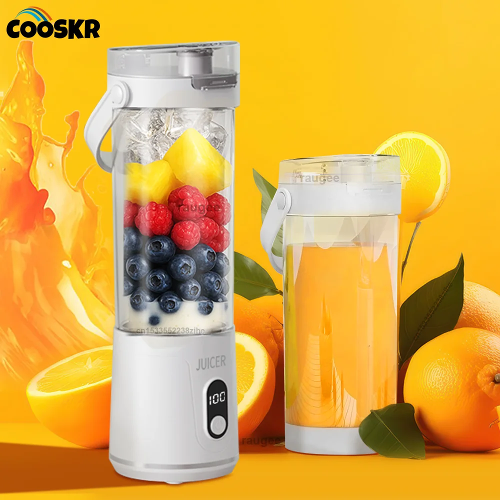 

Мини-портативный блендер, соковыжималка, чашка для блендера для сока, перезаряжаемый миксер для смузи, соковыжималка для цитрусовых, 600 мл, многофункциональный блендер