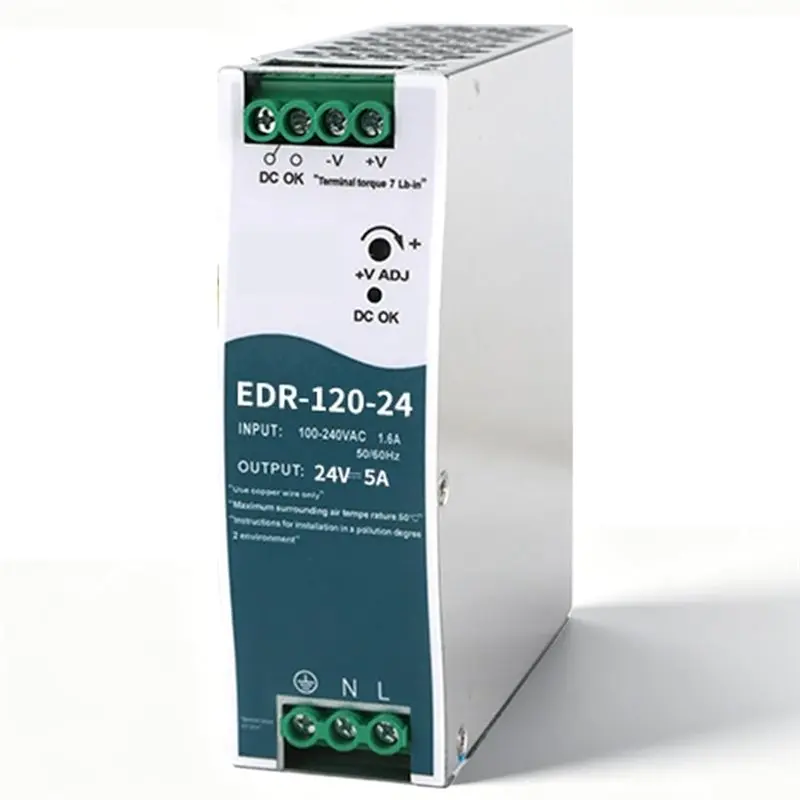 ABMR-DIN Rail 24 V 120 W 5 A Power Supply, Transformer 100-240 V To 24 V,Overvoltage, Overload, Short Circuit Protection