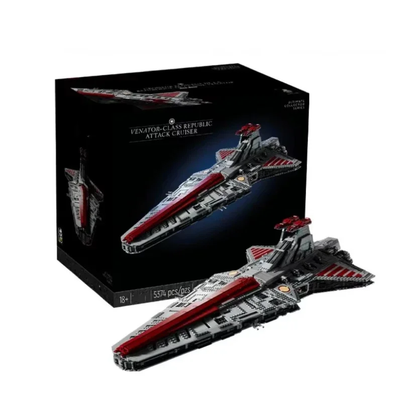 

Moc Venator Class Republic Attacks Cruiser Model Building Set Block Space Toys for Boy Adult Christmas Gifts 5374Pcs