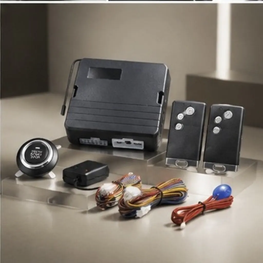 Car Vibration Start Button Ignition Push Remote Control Auto Anti-Theft 12V Starter Stop Burglar Alarm