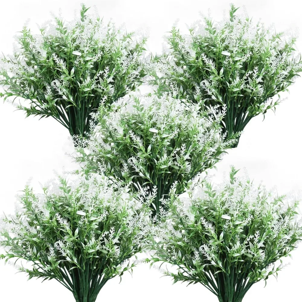 36 Bundles Artificial Flowers for Outdoors, Artificial Plants UV Resistant Fake Flowers Greenery Faux Plants Outdoor