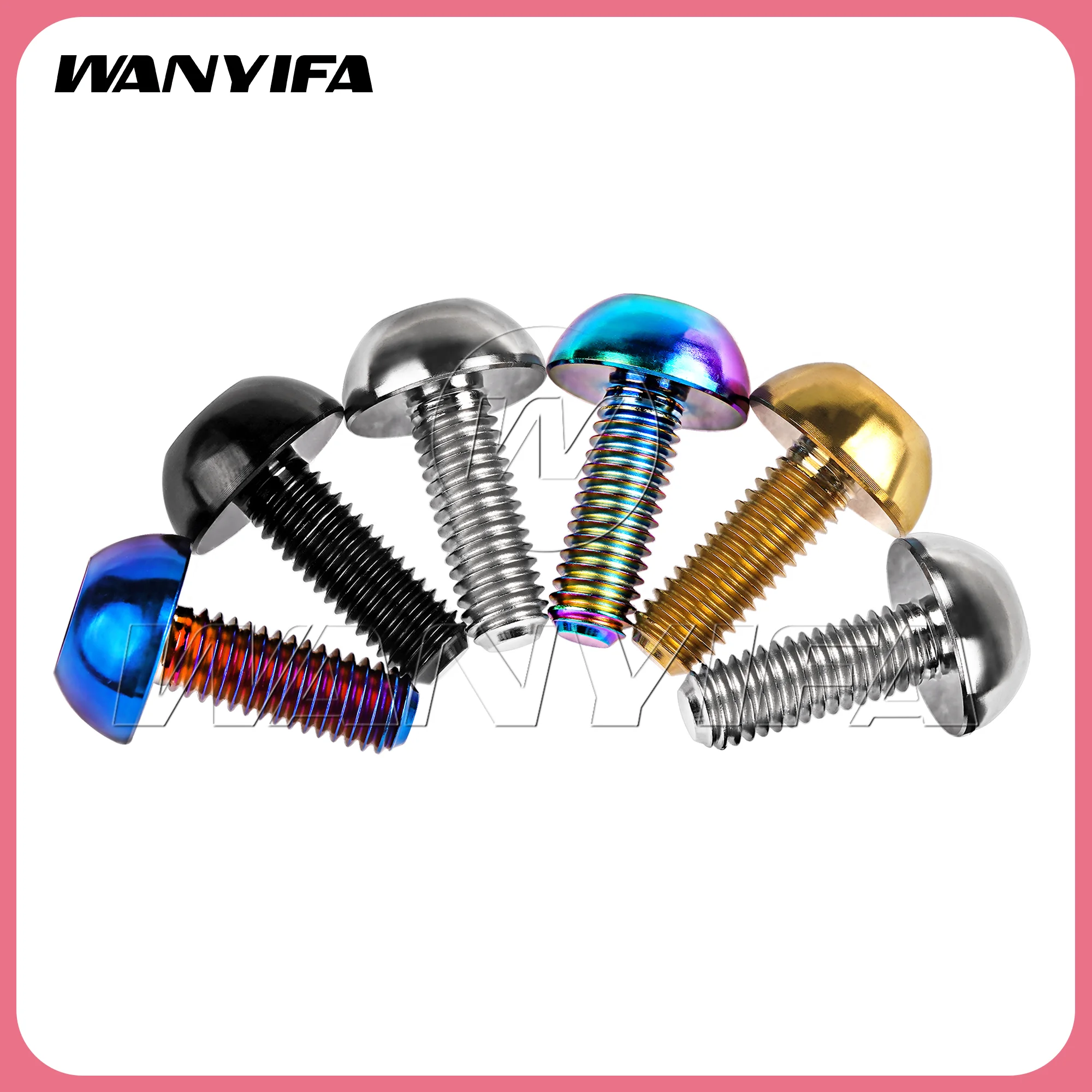 Wanyifa  Titanium Bolt M6x17mm Flat Button Hex Head Scerws for Motorcycle Honda