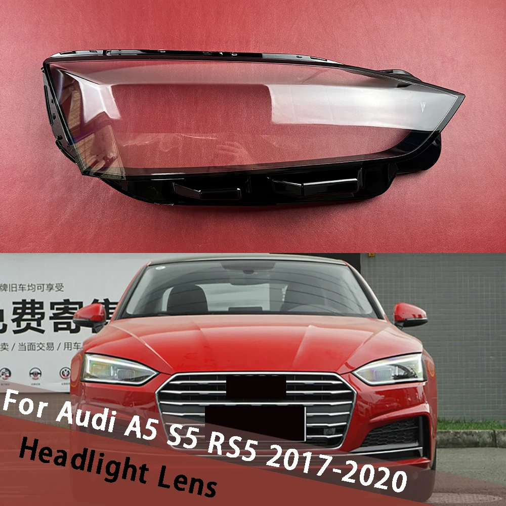 

For Audi A5 S5 RS5 2017-2020 Car Headlamp Cover Headlight Shell Mask Lens Plexiglass Lamp Shade Housing Transparent Lampshade