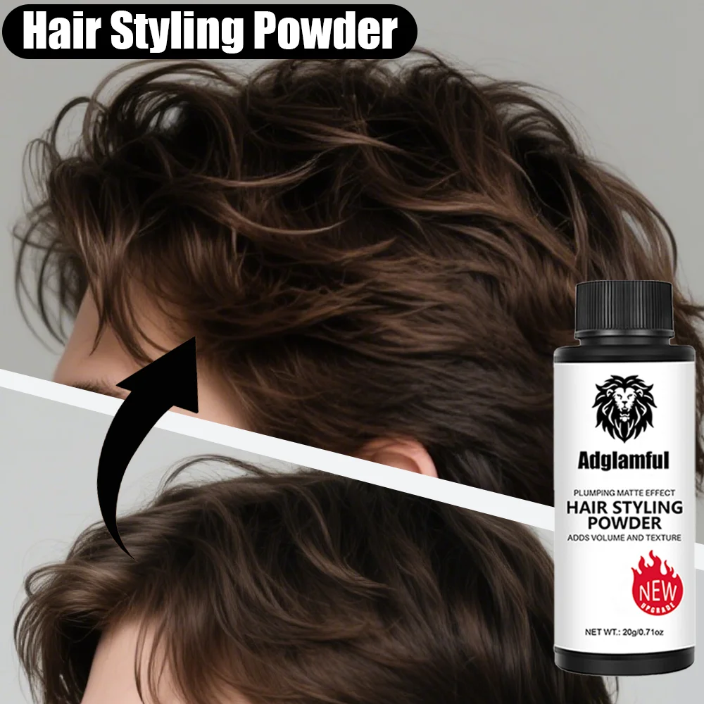 Adglamful Volumizing Powder 20g, Unisex, Oil Control & Volume Boost for Hair, Perfect for Creating Stylish Hairstyles.