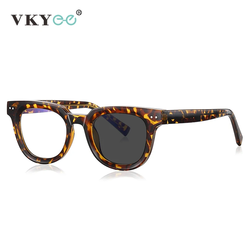 VKYEE, gafas de montura pequeña a la moda, gafas de protección contra luz azul de estilo Simple para mujer, gafas fotocromáticas graduadas personalizables