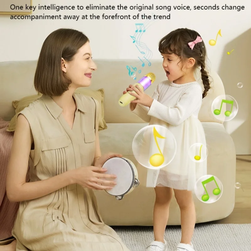 The new U8 AI intelligent lyrics display dual microphone Bluetooth speaker supports card insertion lighting and voice prompts