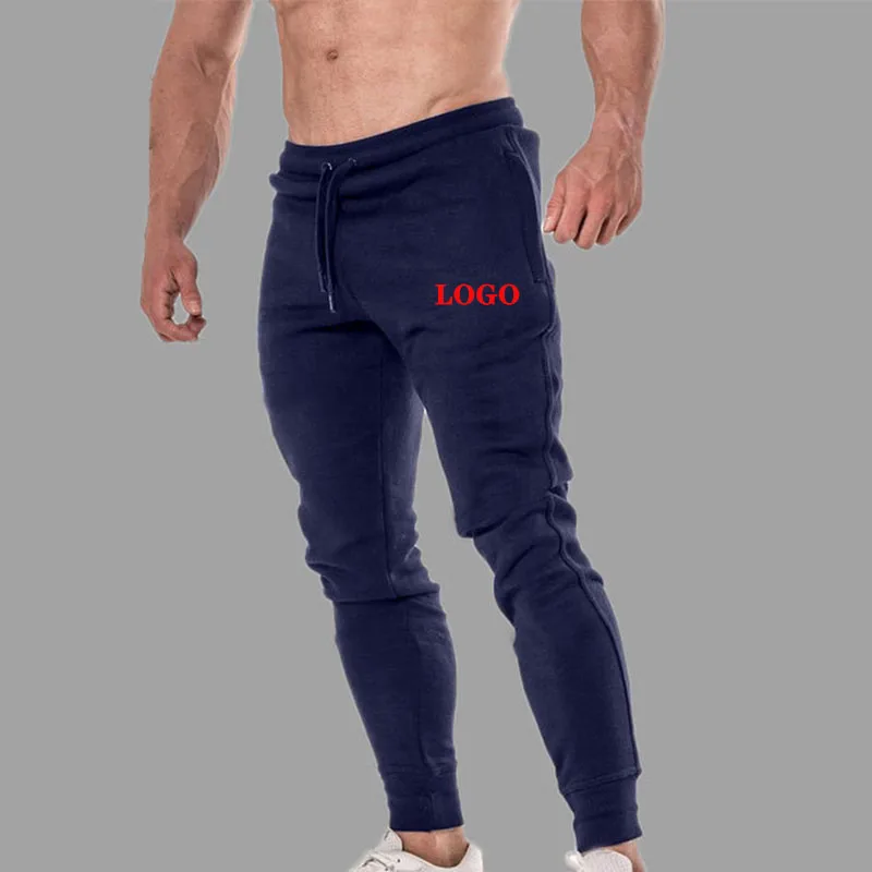 2022 Custom Logo Men\'s Sweatpants Joggers Sports Fitness Pants Male Tracksuit Running Tennis Gym Trousers Gyms Pant Oversized