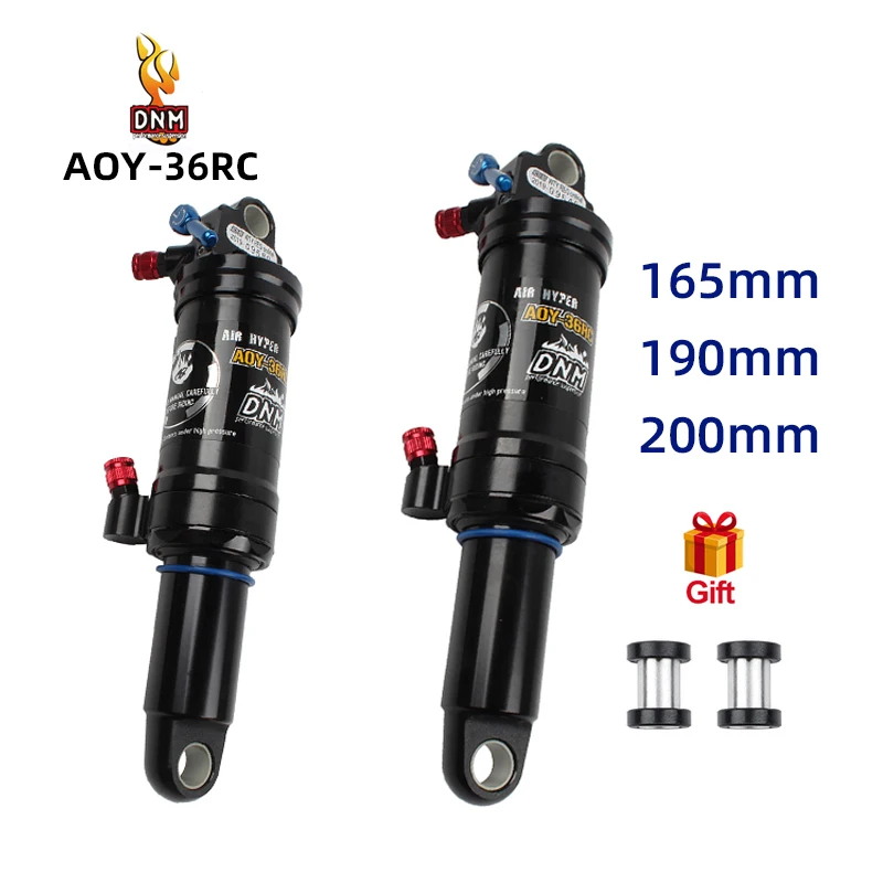 DNM AOY-36RC MTB Shock Abosorber 165mm 190mm 200mm Soft Tail Manual Control Lockable Rebound Bicycle Air Rear Shock Cycling Part