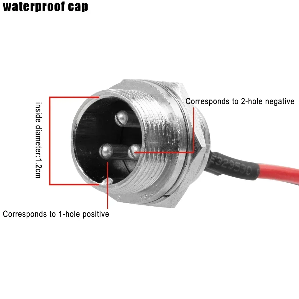 3-Pin Akku-Ladeanschluss Runder 3-Loch-Ladeanschluss Inline-Anschluss für Elektroroller-Ladekabel-Teile – Detail 7
