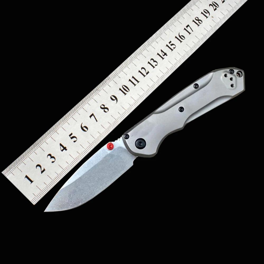 

BM565-1 Titanium Handle S90V Blade Copper Washer Outdoor Camp Hunt Pocket EDC Tool Folding Utility Knife