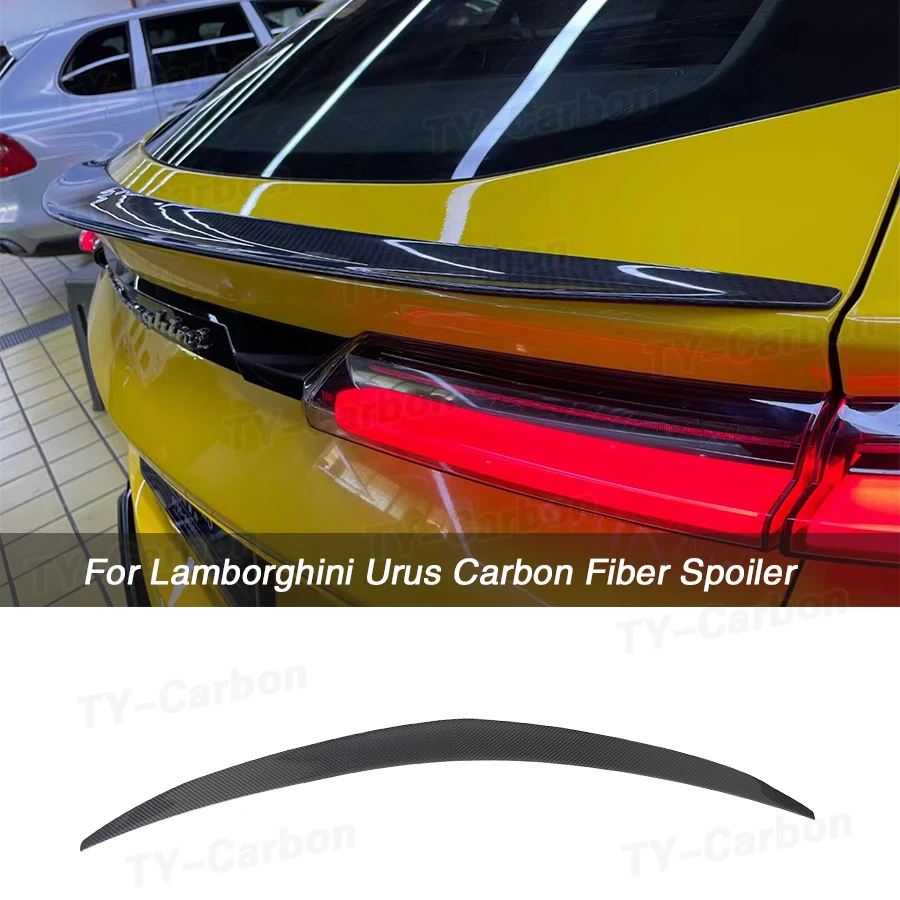 

Dry Carbon Fiber Car Rear Duckbill Spoiler Trim Wing Lip Cover Body Kit Tuning Racing Case For Lamborghini Urus Rear Spoiler