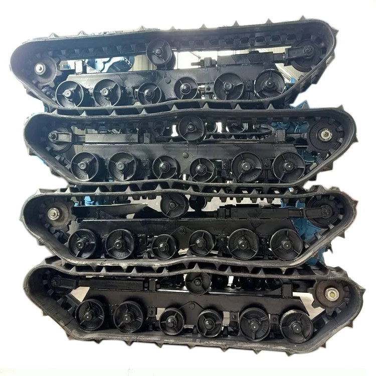 

Agricultural Snowblower Chassis Atv Rubber Crawler Track Skid Steer Loader Mini Excavator Undercarriage Small Rubber Track Pads