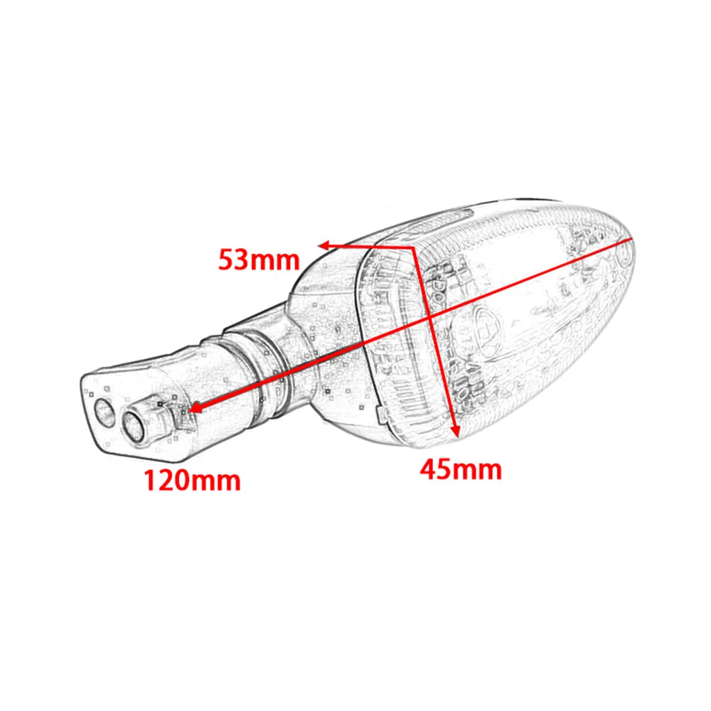 Motorcycle Turn Signal Indicator Lights for-BMW K1300R K1200R K1200S F800GS F650GS(Transparent)