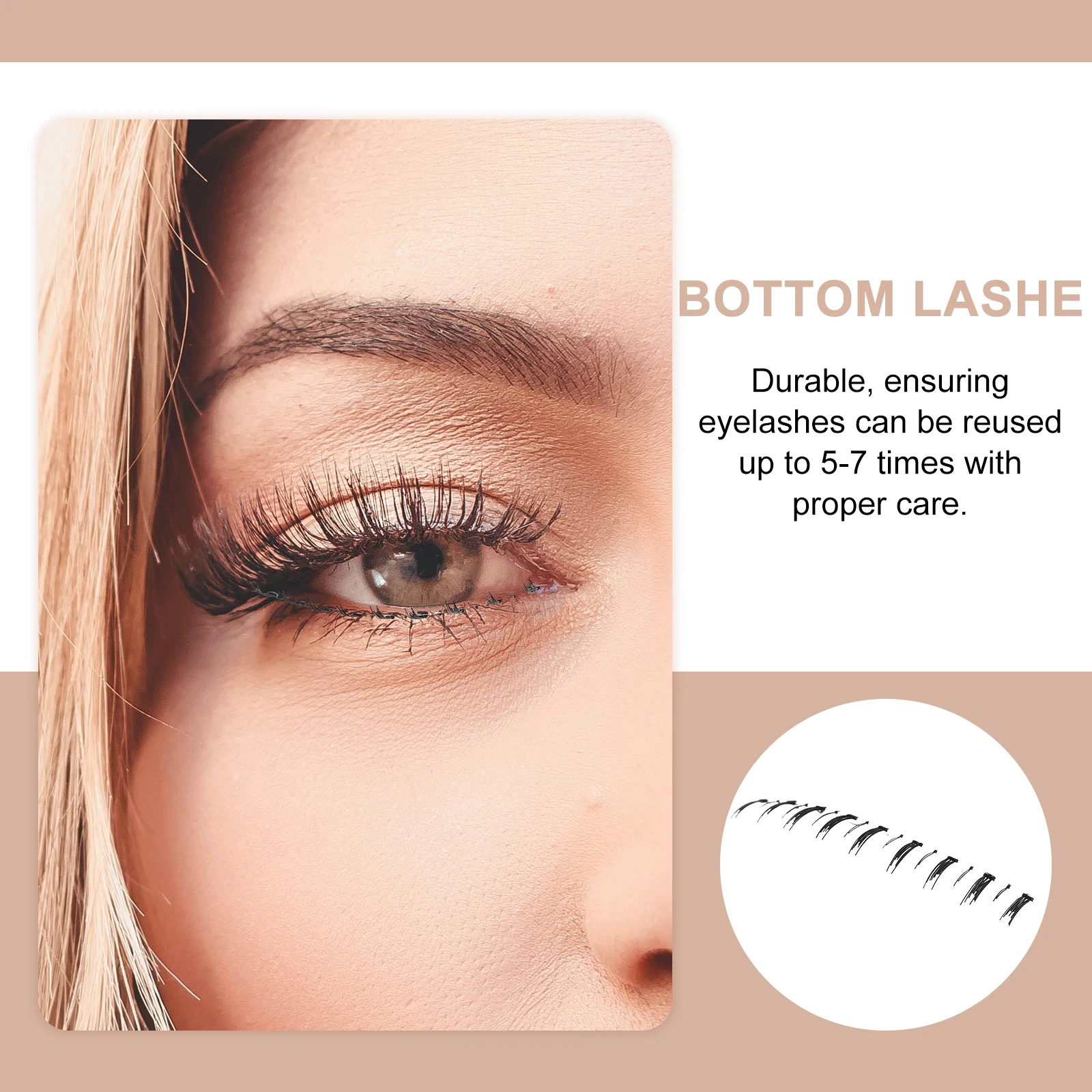

10Pairs Bottom Eyelashes Strip False Lower Lashes Skin Friendly Artificial Lashes for Beginners Stylish Length Enhancement