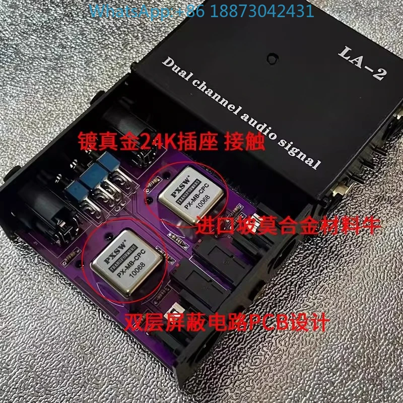 le-filtre-professionnel-de-reduction-de-bruit-d'isolateur-audio-la2-elimine-le-bruit-actuel-65-port-de-microphone-de-melangeur-de-canon