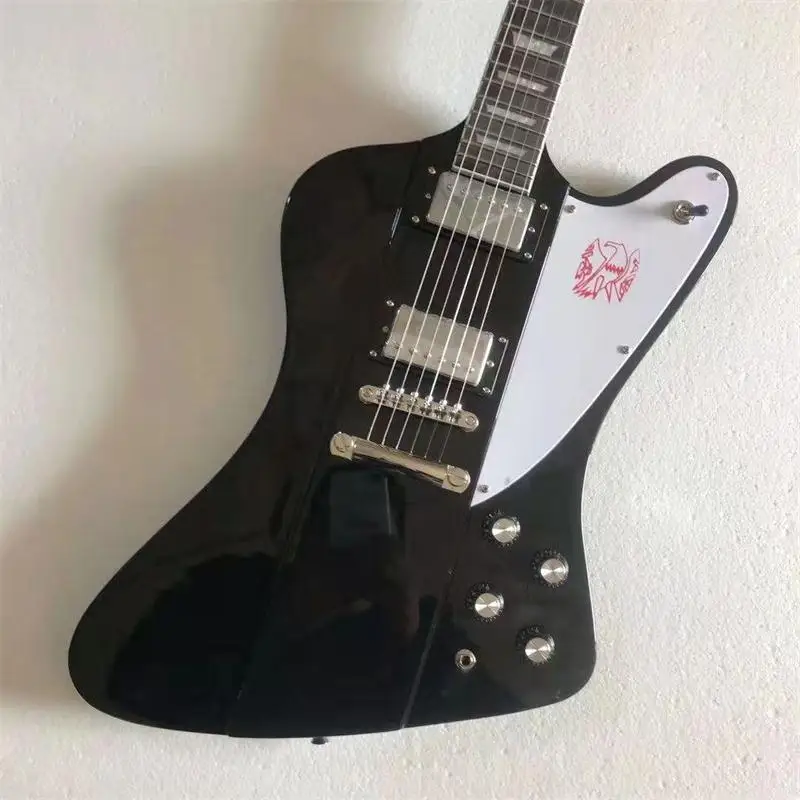 

Black anisotropic firebird electric guitar, supports customization, personalized guitar, perfect tone