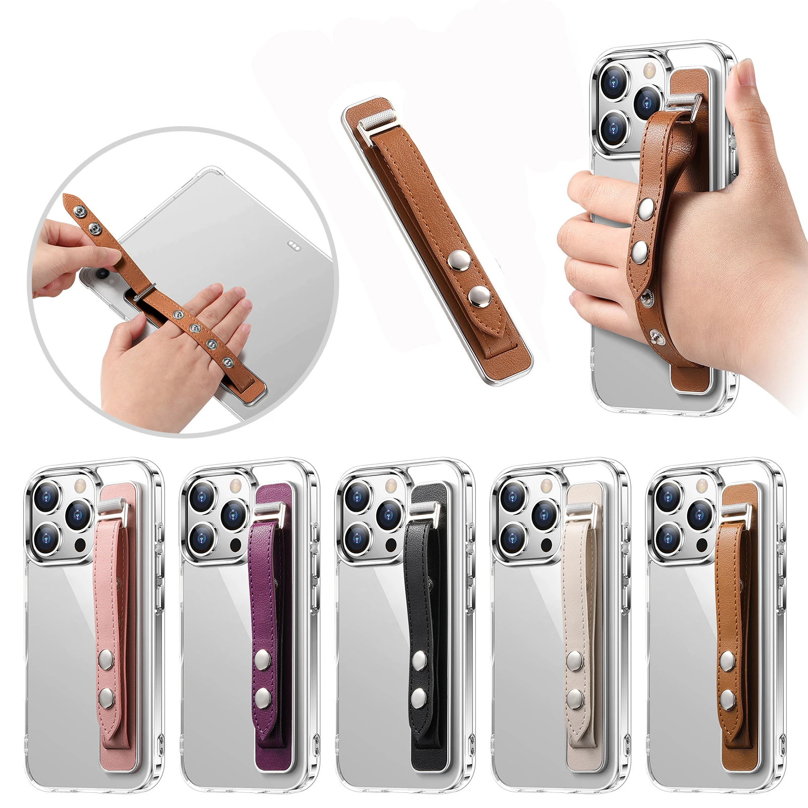 

Fashion Adjustable Wrist Strap With Adhesive Portable Hanging Strap Suitable For Both Mobile Phones and Tablets