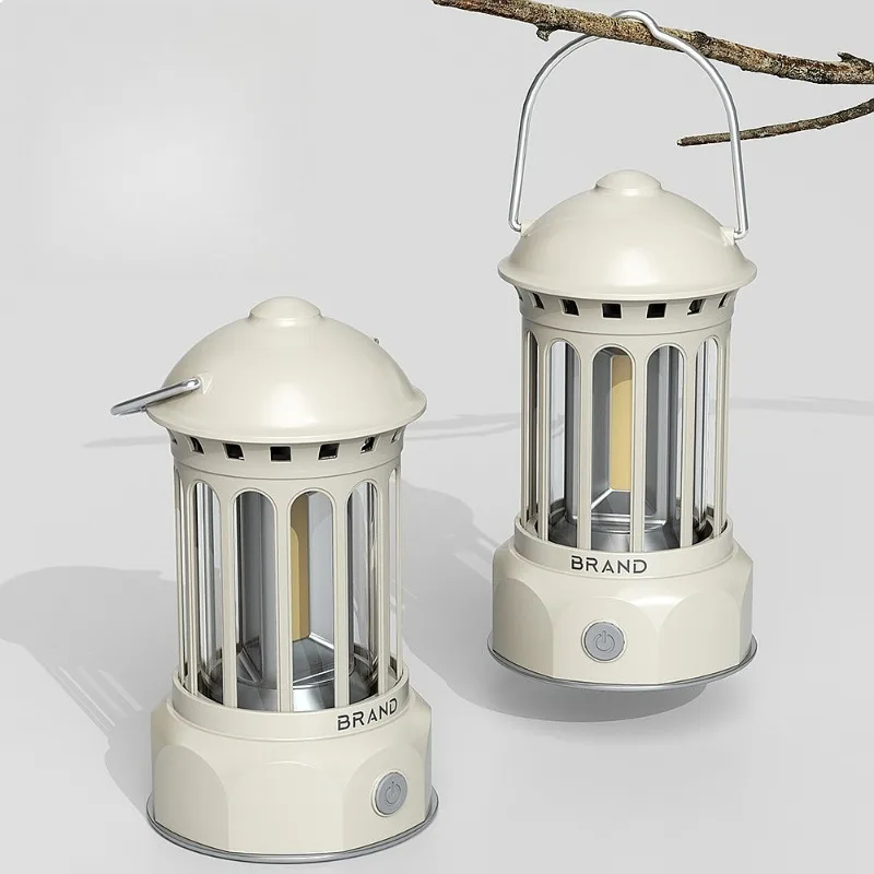 Outdoor Camping Lamp Tent Atmosphere Light Retro Horse Lantern COB Lighting Handheld Camp Light Gift Batery Lamp