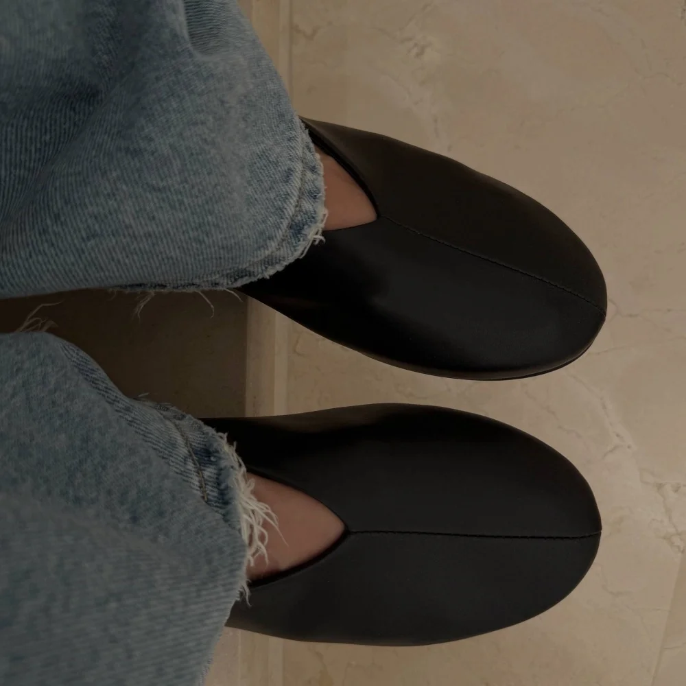 Women’s Genuine Leather Platform Loafers - Round Toe Flats