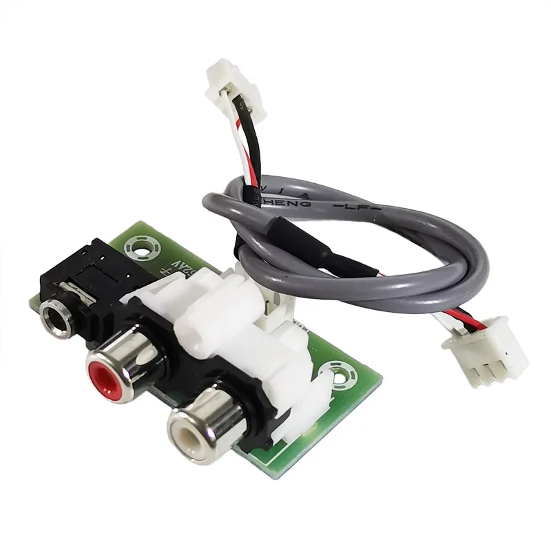 3.5mm headphone socket and dual channel Lotus audio socket to XH2.54-3P socket with 30cm shielded cable