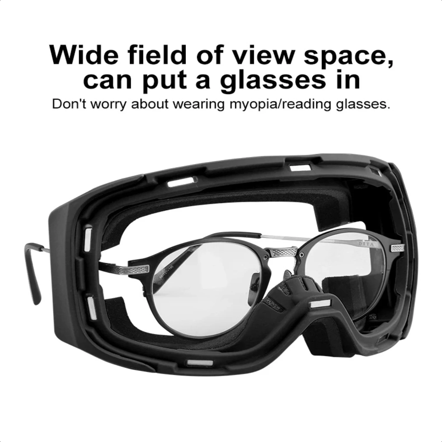 Gafas de esquí profesionales de invierno, doble capa, antiniebla, UV400, Anti-UV, gafas de Snowboard, lentes intercambiables, máscara de esquí