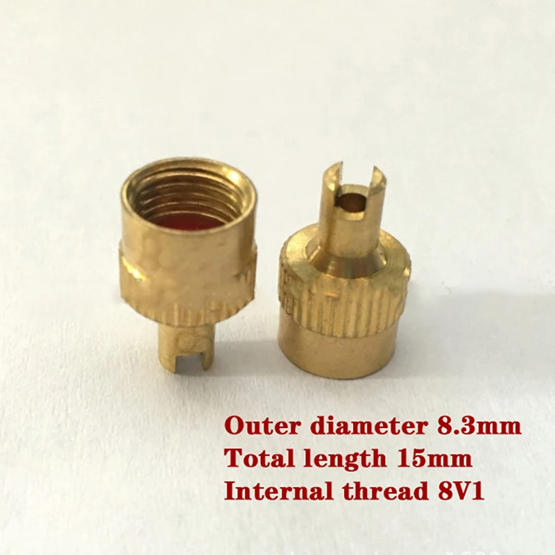 جرار الهواء السائل لايحتاج الاطارات النحاس صمام الجذعية ، 1 قطعة ، TR618A ، 1 7 8"