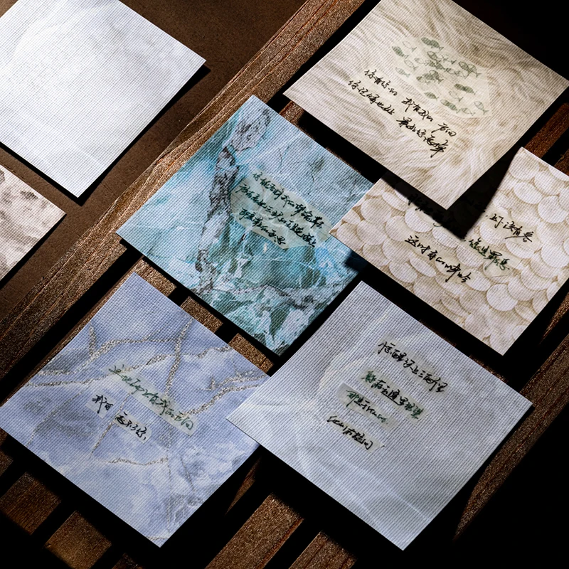 Journal GO 30pcs Gentle Texture Vintage Flower Pattern Landscape Material Collage Sticker Creative DIY Journaling Assets