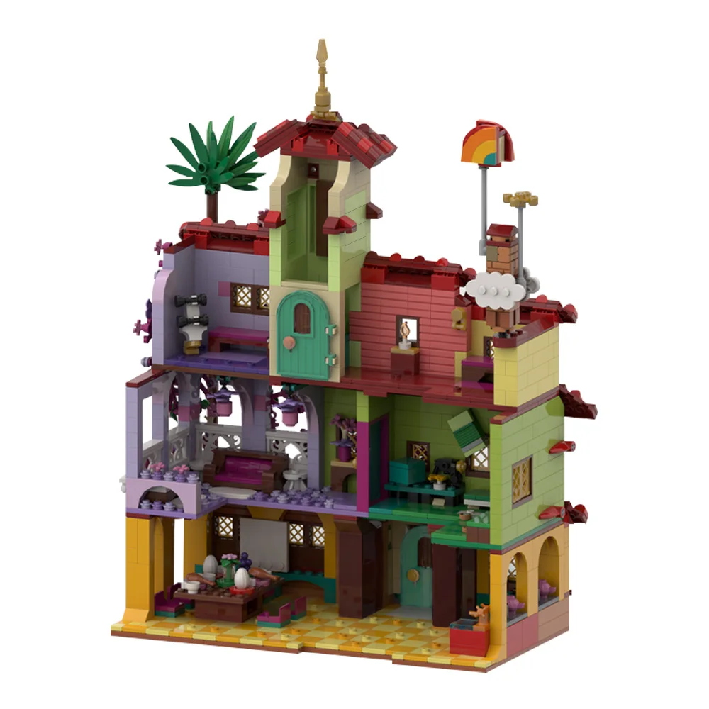 Klocki Gobricks MOC Większy Dom Madrigal Model Ulicy z Widokiem na Ulicę Architektura Wróżek Klocki DIY Zabawka do Składania Prezent dla Dzieci