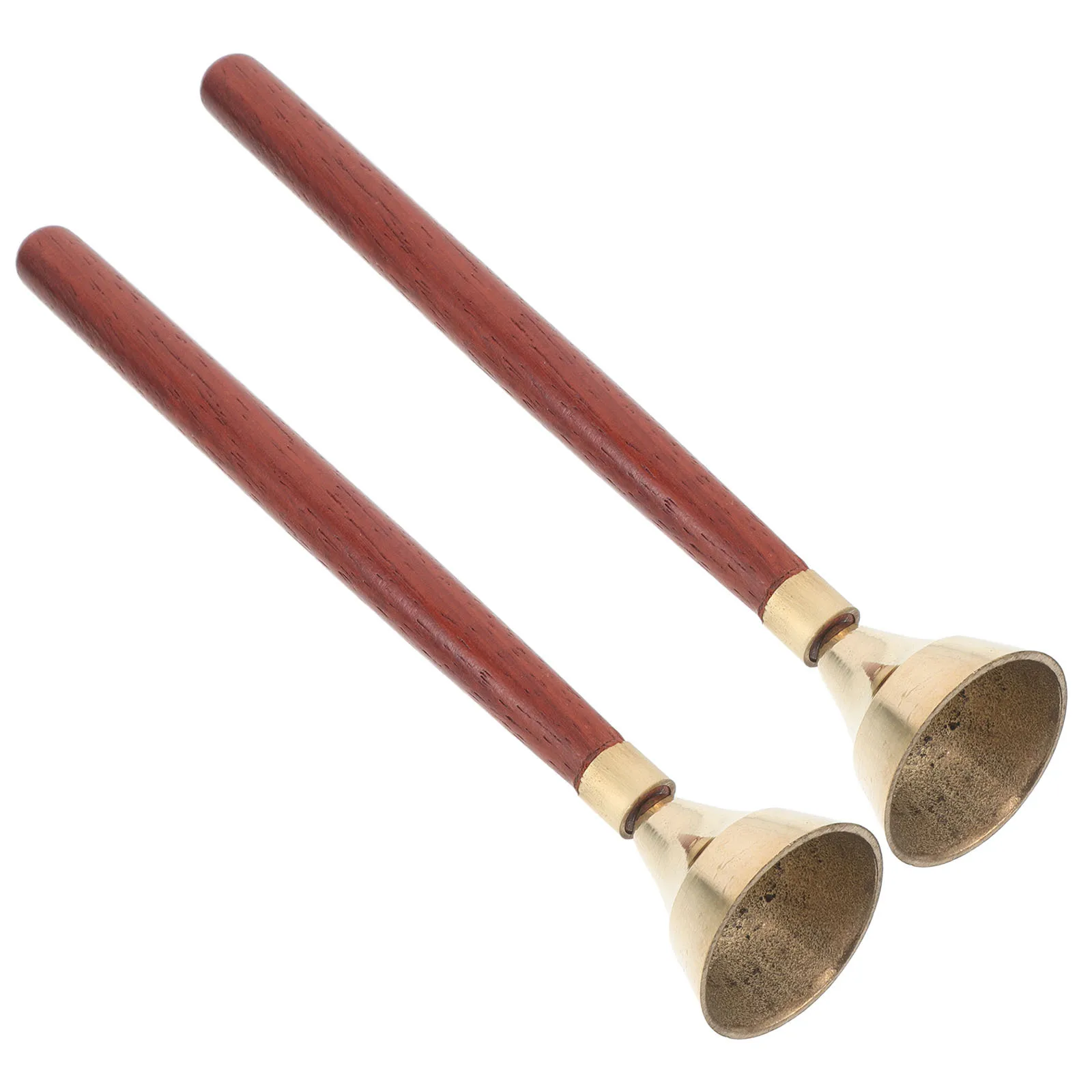 1 Paar musikalische Handglocken mit Holzgriff, Orff-Schlaginstrument-Set für die frühe musikalische Bildung, Glockenspiel-Set