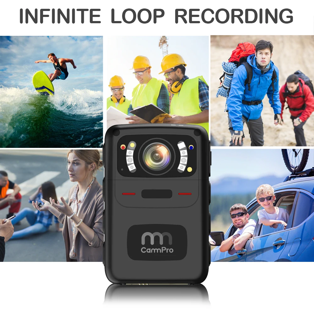 MM CammPro C9n Loop Recording Brand-new Event Recorders Waterproof Night Vision Police Mini Body Worn Camera Event Recorders