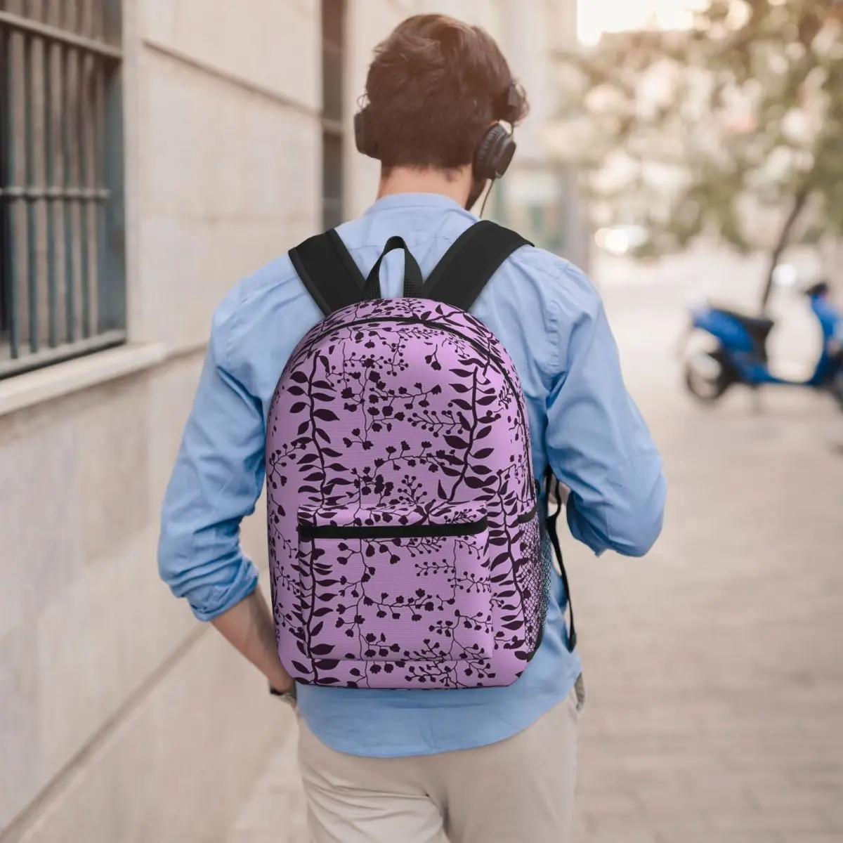Bella Swan Lavender Freesia Student Backpack School Bag Hiking Travel Daypack for Men Women Bookbag Shoulder Bags