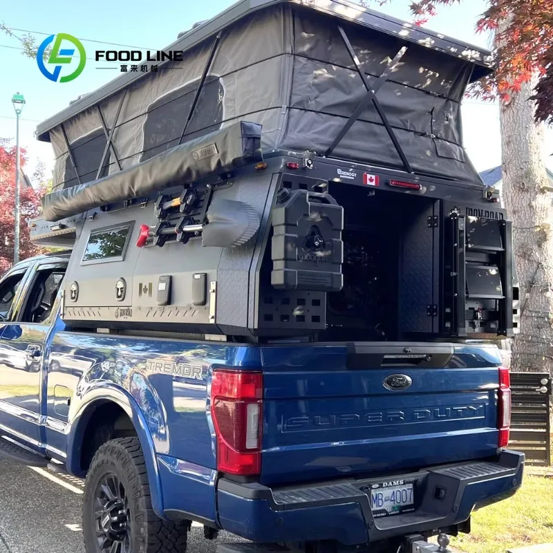 Customized 4x4 Overland Camper System For Mid Size Truck Camping Equipment Roof Top Tent Commercial Discounts