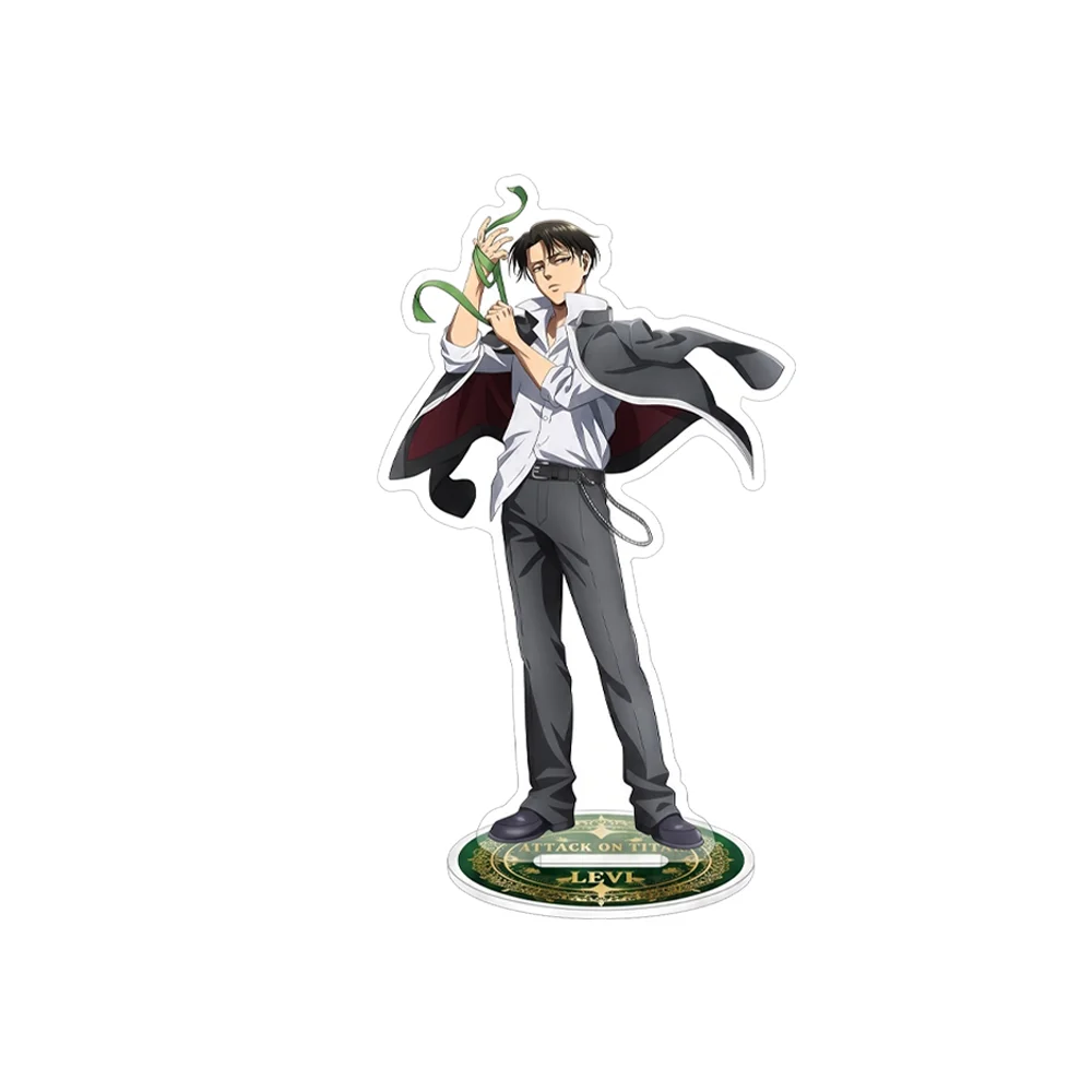 Attack on Titan Levi Ackerman Mikasa Ackerman 15CM 10CM Cute Anime Acrylic Stand Keychain Room Decoration Desk Decor Fan Gifts