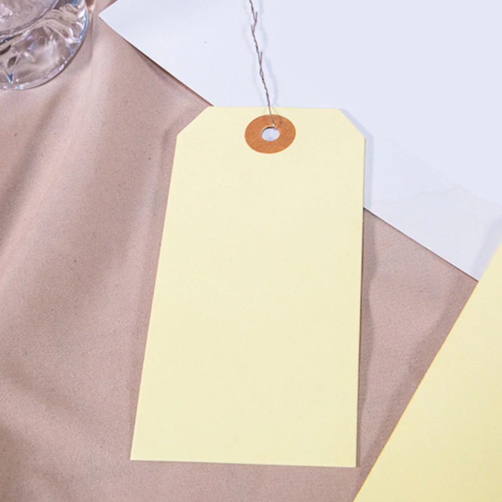 Blank Wire Cardstock Shipping Tag, papel Pendurar Tags, Inventário Tags, Grandes Tags, Embalagem Inventário Bagagem